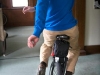 Daniel Wood (cq, tan pants), founder of Focus Designs and inventor of the Self-balancing Unicycle (SBU) and David Martschinske (cq) demonstrate the SBU outside their office in downtown Vancouver Tuesday 5/19/09. There is more information about the SBU at the Focus Designs website, www.focusdesigns.com.  Fredrick D. Joe/The Oregonian
