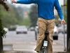 Daniel Wood (cq, tan pants), founder of Focus Designs and inventor of the Self-balancing Unicycle (SBU) and David Martschinske (cq) demonstrate the SBU outside their office in downtown Vancouver Tuesday 5/19/09. There is more information about the SBU at the Focus Designs website, www.focusdesigns.com.  Fredrick D. Joe/The Oregonian
